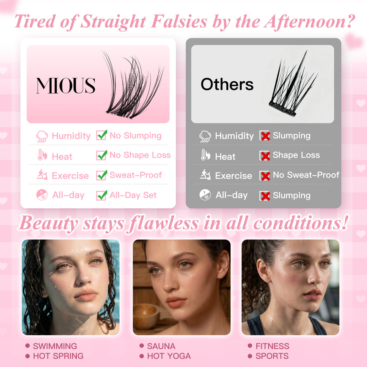 Mious Love Master Lash Clusters 8-18mm, Wispy Manga & Cat Eye DIY Lash Extensions, Natural Spiky Anime Lashes, Lightweight Individual Cluster Lashes for Beginners Eyelashes