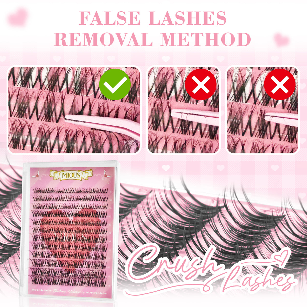 Mious Love Master Lash Clusters 8-18mm, Wispy Manga & Cat Eye DIY Lash Extensions, Natural Spiky Anime Lashes, Lightweight Individual Cluster Lashes for Beginners Eyelashes